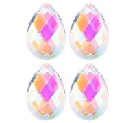 M METERXITY 4-Pack Crystal Grid Prisms, 38mm/1.5 Inch Chandelier Pendant Maker Hanging Crystals Chandelier Prisms for Home/Windows/Garden/DIY Decoration[AB Color]