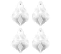 M METERXITY 4-Pack Crystal Maple Leaf Prisms, 38mm/1.5 Inch Chandelier Pendant Maker Hanging Crystals Chandelier Prisms for Home/Windows/Garden/DIY Decoration[Clear White]