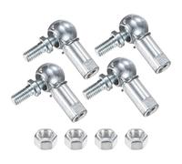 M METERXITY 4-Pack CS10 Ball Head Rod End Bearing, M5x0.8 Right Male Thread and Left Female Thread Self-lubricating Carbon Steel Angle Ball Joint Socket End Fitting for Automotive