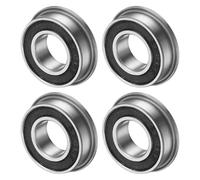 M METERXITY 4-Pack F688-2RS Flanged Ball Bearing, 8mm x 16mm x 5mm Double Rubber Seal Chrome (GCr15) Steel Deep Groove Ball Bearings for Wheelbarrow/Printer/Fax Machines/Power Tools