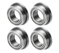 M METERXITY 4-Pack FR156ZZ Flanged Ball Bearing, 3/16" x 5/16" x 1/8" Double Metal Shielded Chrome Steel (GCr15) Flange Rip Bearings for Wheelbarrow/Printer/Fax Machines/Power Tools