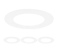 M METERXITY 4-Pack Goof Rings for 3" Recessed Lights, 3.2" ID 4.9" OD White | Durable Plastic Trim Ring Flush Mount Can Light Trim Cover for Ceiling Can Downlights