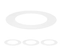M METERXITY 4-Pack Goof Rings for 4 Inch Recessed Lights, 4.3" ID 6.7" OD Durable Steel Trim Ring Flush Mount White Can Light Trim Ring Cover for Ceiling Can Downlights