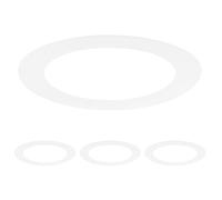 M METERXITY 4-Pack Goof Rings for 5 Inch Recessed Lights, 4.5" ID 6.3" OD Durable Plastic Trim Ring Flush Mount White Can Light Trim Ring Cover for Ceiling Can Downlights