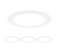 M METERXITY 4-Pack Goof Rings for 6 Inch Recessed Lights, 6.3" ID 8.7" OD Durable Plastic Trim Ring Flush Mount White Can Light Trim Ring Cover for Ceiling Can Downlights