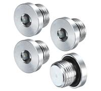 M METERXITY 4-Pack Hex Head Pipe Fitting Plug M18x1.5mm Carbon Steel