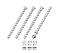 M METERXITY 4-Pack Hex Head Screw Bolt with Nuts M12x180mm Stainless Steel