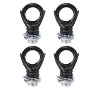 M METERXITY 4 Pack Light Fixture Hooks Ring Nuts,5kg Max Load 13mm ID M10 Thread Closed Loop Hooks for Pendant Lights/Lanterns/Outdoor/Indoor Decor,Zinc Alloy Chandelier Parts[Black]