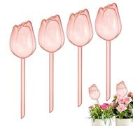 M METERXITY 4-Pack Plant Watering Globes, 9.4 Inch Plastic Self Watering Planter Insert for Indoor/Outdoor Plants, Self Water Devices [Champagne]