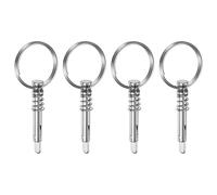 M METERXITY 4-Pack Quick Release Pins, 316 Stainless Steel 6.3mm Dia., 30mm Usage Length Bimini Top Pin with Drop Cam & Spring for Deck Boat/Canopy, Marine Hardware