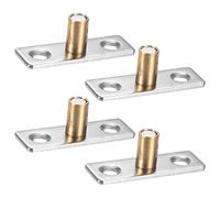 M METERXITY 4-Pack Roller Guide Sliding, 5.5mm/0.22" Dia Sliding Floor Guide, Door Cabinet Hardware, Drawer Slides Stopper for Closet Doors Rollers Hardware Accessories [Gold]