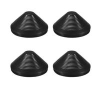 M METERXITY 4-Pack Rubber Grommets for Wiring 100mm Flexible Drill Hole Grommets Cable Cord Grommet Firewall Hole Plug for Cables/Wires Through Protection [Black, Tower-Shaped]