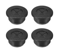 M METERXITY 4-Pack Rubber Grommets for Wiring 20mm Desk Grommet Double-Sided Flexible Cable Cord Grommet Desk Hole Cover for Cables/Wires Through Protection Cable Grommet [Black]