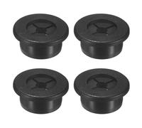 M METERXITY 4-Pack Rubber Grommets for Wiring 22mm Desk Grommet Double-Sided Flexible Cable Cord Grommet Desk Hole Cover for Cables/Wires Through Protection Cable Grommet [Black]