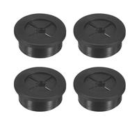 M METERXITY 4-Pack Rubber Grommets for Wiring 30mm Desk Grommet Double-Sided Flexible Cable Cord Grommet Desk Hole Cover for Cables/Wires Through Protection Cable Grommet [Black]