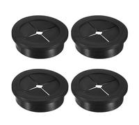 M METERXITY 4-Pack Rubber Grommets for Wiring 40mm Desk Grommet Double-Sided Flexible Cable Cord Grommet Desk Hole Cover for Cables/Wires Through Protection Cable Grommet [Black]