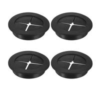 M METERXITY 4-Pack Rubber Grommets for Wiring 50mm Desk Grommet Double-Sided Flexible Cable Cord Grommet Desk Hole Cover for Cables/Wires Through Protection Cable Grommet [Black]