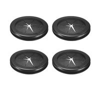 M METERXITY 4-Pack Rubber Grommets for Wiring 60mm Desk Grommet Double-Sided Flexible Cable Cord Grommet Desk Hole Cover for Cables/Wires Through Protection [Black, Petal-Shaped]