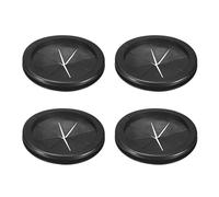 M METERXITY 4-Pack Rubber Grommets for Wiring 80mm Desk Grommet Double-Sided Flexible Cable Cord Grommet Desk Hole Cover for Cables/Wires Through Protection [Black, Petal-Shaped]