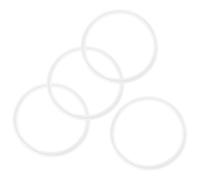 M METERXITY 4-Pack Silicone O-Rings Gasket 4.3 In/110.4mm O-Rings Seal Gasket Fits for OD 5.1 In/130mm Sanitary Pipe Weld Ferrule/Sink Plug/Bathtub Plug/Sealing Faucets, Wash White