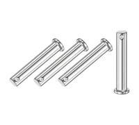 M METERXITY 4-Pack Single Hole Clevis Pins, M10 x 65mm 304 Stainless Steel Flat Head Clevis Pins for Mechanical Linkage/Fixed Parts/Ship Rigging, Link Hinge Pin Reusable