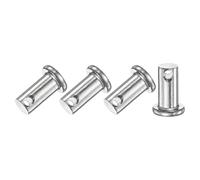 M METERXITY 4-Pack Single Hole Clevis Pins, M8 x 16mm 304 Stainless Steel Flat Head Clevis Pins for Mechanical Linkage/Fixed Parts/Ship Rigging, Link Hinge Pin Reusable