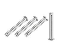 M METERXITY 4-Pack Single Hole Clevis Pins, M8 x 65mm 304 Stainless Steel Flat Head Clevis Pins for Mechanical Linkage/Fixed Parts/Ship Rigging, Link Hinge Pin Reusable