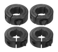 M METERXITY 4-Pack Single Split Shaft Collar 20mm Bore 45 Steel Clamp-On Shaft Collars 40mm OD, 15mm Thickness with M4 Set Screw for Stoppers/Machinery [Black]