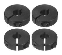 M METERXITY 4-Pack Single Split Shaft Collar 8mm Bore 45 Steel Clamp-On Shaft Collars 25mm OD, 8mm Thickness with M4 Set Screw for Stoppers/Machinery [Black]