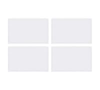 M METERXITY 4-Pack Solid White Flag Blank Patch, 3.1" x 2" Rectangular Embroidered Patches Pure Color DIY Flags for Clothing/Hats/Backpacks/Vests/Jackets/Garments DIY Crafts