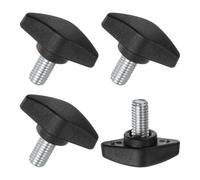 M METERXITY 4-Pack Thumb Screws, M8x14mm Tee Wing Knobs, Plastic T Handles Clamping Knob for Woodworking/Machinery/Equipment, Tightening Thread Thumbscrew [Black]