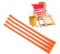 M METERXITY 4-Pack Towel Bands for Beach Chairs, Reusable Beach Towel Clips Elastic Windproof Strap Holder for Cruise Ship/Pool Chairs/Vacation Essentials [Orange]
