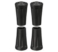 M METERXITY 4 Pack Trekking Pole Tips - Cane Replacement Caps Ends Tip Protectors, Round Head Ski Stick Tips, Apply to Outdoor Hiking Poles (0.41 Inch ID, Black)