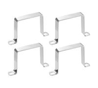 M METERXITY 4-Pack U Shaped Connector Bracket, 70x70mm 304 Stainless Steel Square Pipe Clamp for Door Closed Bar Holder Strut Channel/Fixing Tools/Pipe, Strap Clamp for Rectangular Tube