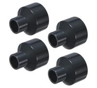 M METERXITY 4-Pack UPVC Reducer Pipe Fitting, DN32x15 Reducing Coupling Connector PVC Straight Pipe Coupling Connector for Water Line [Grey]