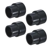 M METERXITY 4-Pack UPVC Reducer Pipe Fitting, DN40x32 Reducing Coupling Connector PVC Straight Pipe Coupling Connector for Water Line [Grey]