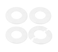 M METERXITY 4-Pack Wall Split Flange, for 2.5 Inch/63mm OD Pipe ABS Escutcheon Plate Round Self-Adhesive Plumbing Cover Plates for Water Pipe/Faucet [White]