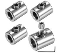 M METERXITY 4-Pack Wire Rope Cable Clamp, 5mm Hole 304 Stainless Steel Single Holes Lock Clip with Hexagon Screws Spanner for Cable Rigging/DIY Decorative Rope/Clothesline