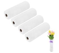 M METERXITY 4-Roll Flower Water Absorbent Cotton, 11.8x118 Inch/ 30cmx3M | White, Fresh Flower Water Retainer Cotton, for Florist Supplies, Flower Water Tube Replacement