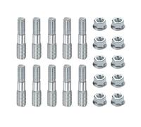 M METERXITY 4-Set Chainsaw Guide Bar Studs & Bar Nuts M8 x 1.25 to M10 x 1.5 Double End Bar Studs with M8 Nuts Manganese Steel for Echo Flange Bar Nuts Kit Replacement