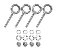 M METERXITY 4-Sets Stainless Eyebolt M5x40mm Shoulder Lifting Eye Bolt with Nuts Washers Male Screw Thread Ring Shoulder Eye Bolts Length 1.57 Inch for Suspending/Fastening