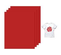 M METERXITY 4 Sheets 3D Puff Vinyl Heat Transfer 12x10 Inch Puff Vinyl Heat Transfer Red Foaming HTV Sheets Iron-on for T-shirts/DIY Fabric