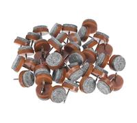 M METERXITY 40-Pack Furniture Felt Pads Nail-on, 0.79" (20mm) Heavy Thickening Felt Round Pad for Chair/Table, Hardwood Floor Protector [Brown]