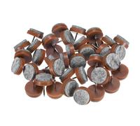 M METERXITY 40-Pack Furniture Felt Pads Nail-on, 0.86" (22mm) Heavy Thickening Felt Round Pad for Chair/Table, Hardwood Floor Protector [Brown]