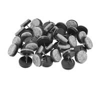 M METERXITY 40-Pack Furniture Felt Pads Nail-on, 1.1" (28mm) Heavy Thickening Felt Round Pad for Chair/Table, Hardwood Floor Protector [Black]
