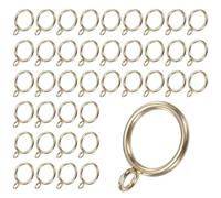 M METERXITY 40-Pack Gold Curtain Rings with Eyelet, Rustproof Metal Rings for Curtain Rods, 25 mm Interior Diameter Drapery Rings for Curtain Rods for Hanging Drapes/Hats/Towels