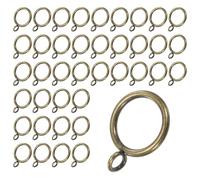 M METERXITY 40-Pack Green Bronze Curtain Rings with Eyelet, Rustproof Metal Rings for Curtain Rods, 25 mm Interior Diameter Drapery Rings for Curtain Rods for Hanging Drapes/Hats/Towels