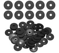 M METERXITY 40-Pack M6 Nylon Flat Washers 6mm ID 25mm OD 2mm Thick Round Plastic Plain Washer Fastener Sealing Spacer Gasket Ring for Household/Commercial [Black]