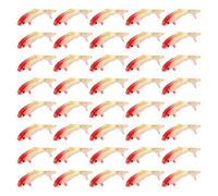 M METERXITY 40-Pack Mini Koi Fish Figurines, 0.71 Inch PVC Miniature Fake Goldfish Ornament for Fairy/Garden/Aquarium/Landscape Decor, Tiny Carps Supplies [Gold]