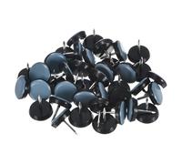 M METERXITY 40-Pack Nail on Furniture Sliders, 0.75" (19mm) PTFE Chair Sliders Glides Round Pads for Chair/Table, Furniture Movers Leg Floor Protectors [Grey]